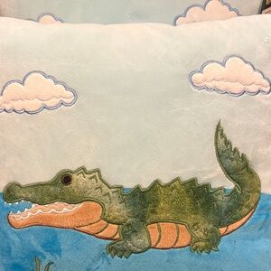 Reptilia official Crocodile Embroidered Pillows X2.